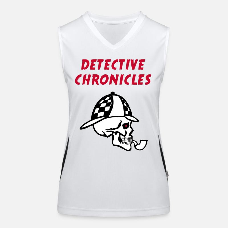Detective Skull Women's Functional Contrast Tank Top