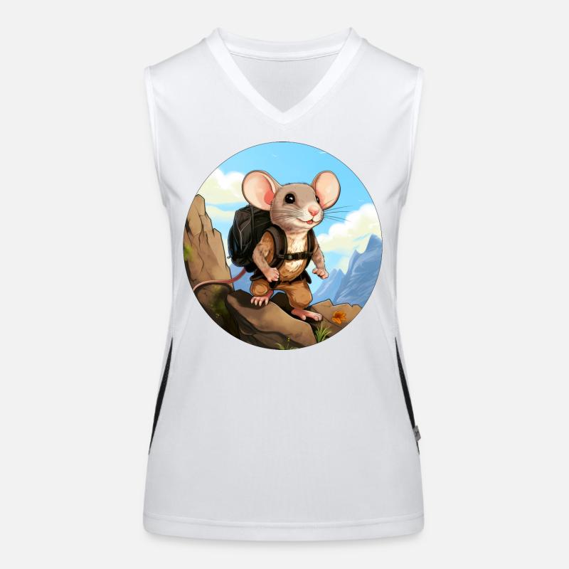 Maus Wandern / Bergsteiger Mäuse Funktionelles Kontrast-Tank Top für Frauen