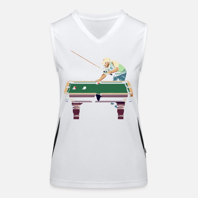 Billiard Player Pixel Art Women's Functional Contrast Tank Top