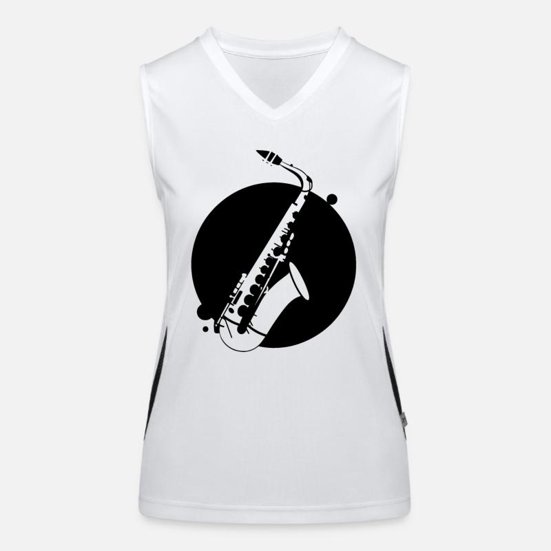 Saxophon Funktionelles Kontrast-Tank Top für Frauen