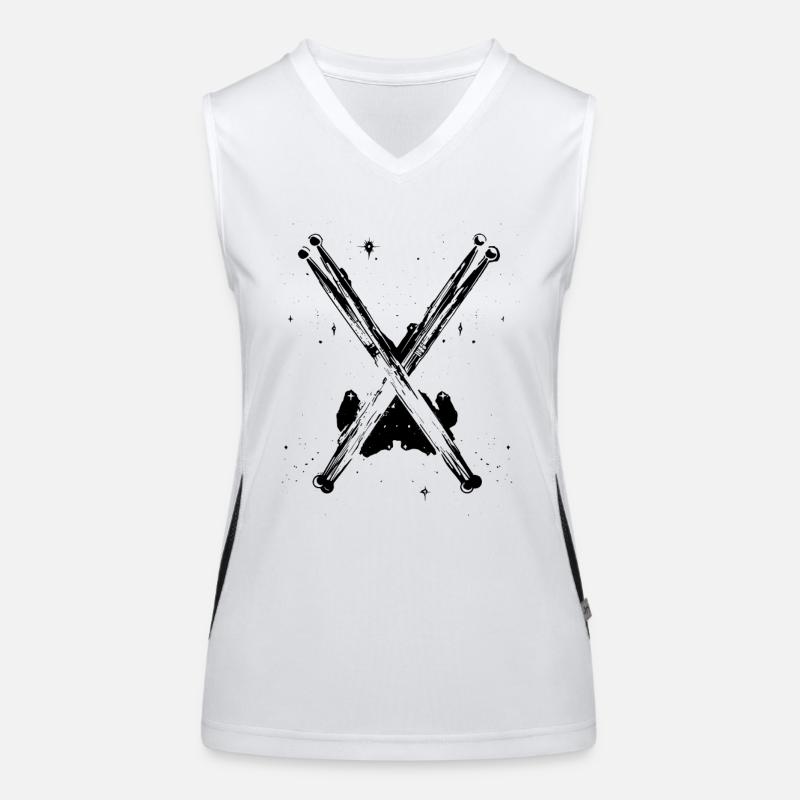 Drumsticks Sketch Women's Functional Contrast Tank Top