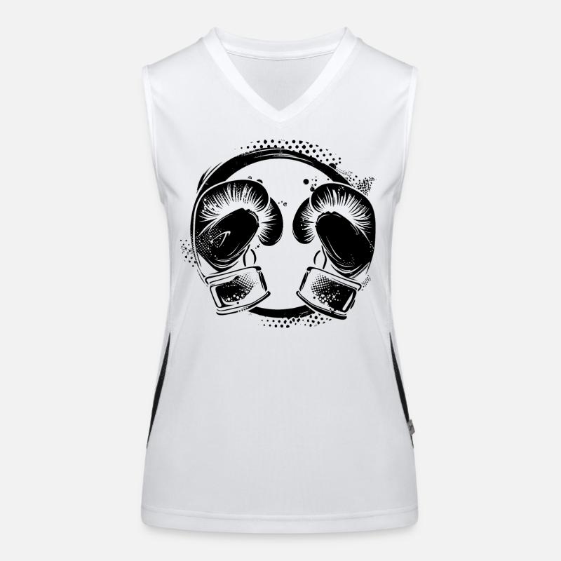 Kickboxing Débardeur respirant contrasté Femme