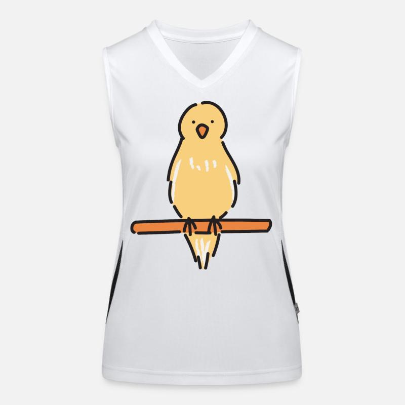 Melodischer Kanarienvogel Funktionelles Kontrast-Tank Top für Frauen