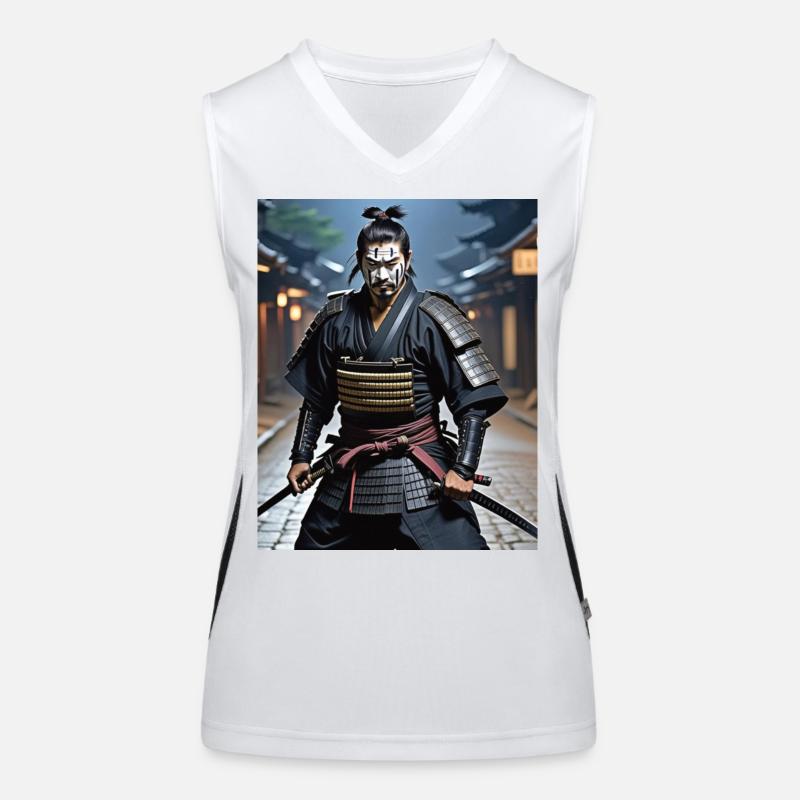 Guerrier samouraï. Débardeur respirant contrasté Femme