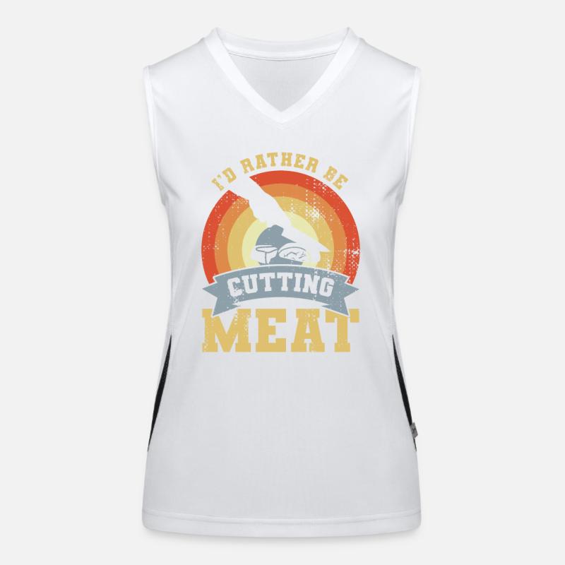 Metzger Witz Funktionelles Kontrast-Tank Top für Frauen