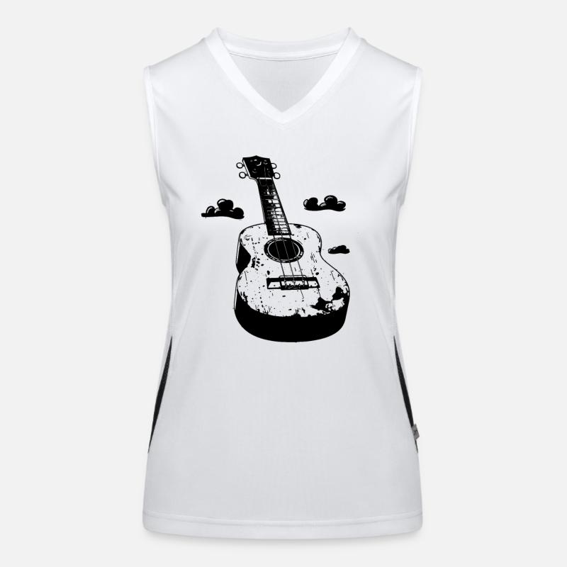 Ukulele Comic Style Women's Functional Contrast Tank Top