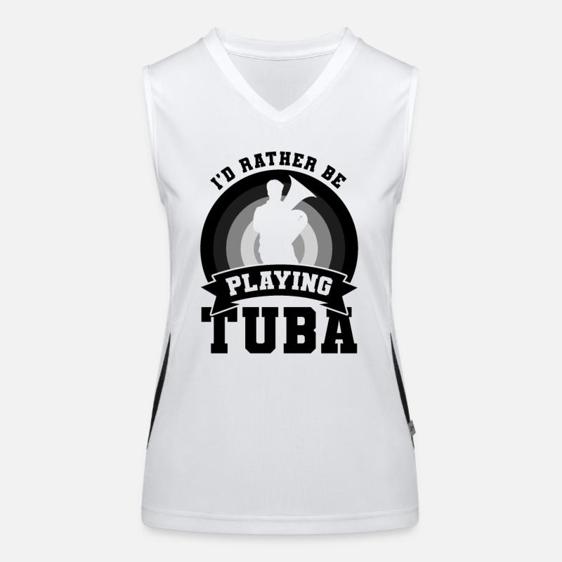 Tuba Player Wit Women's Functional Contrast Tank Top
