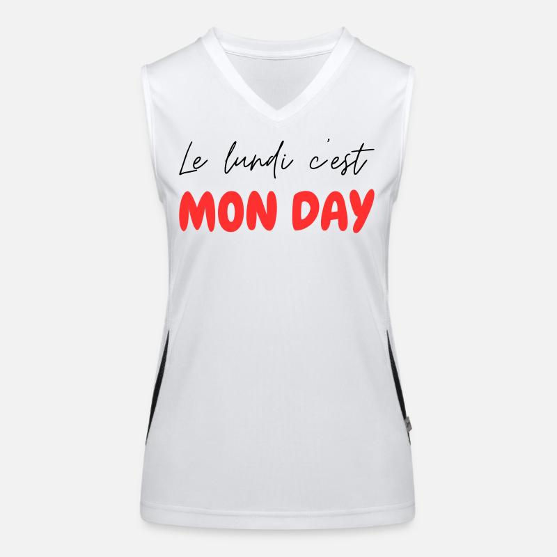 Le lundi c'est MON DAY - jeu de mot Franglais Débardeur respirant contrasté Femme