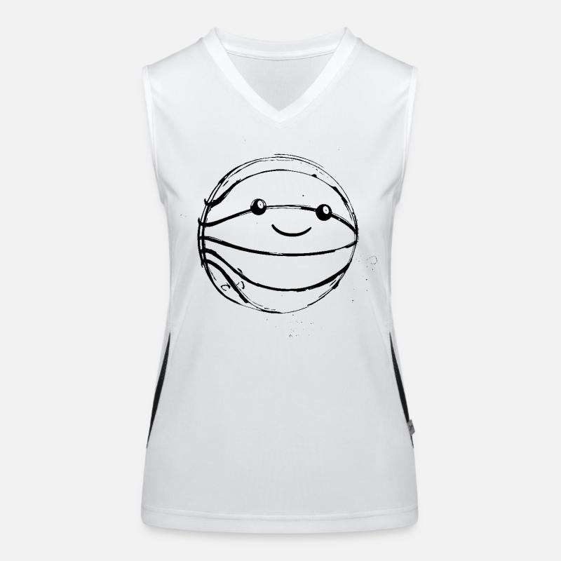 Basketball Ball Comic Look Funktionelles Kontrast-Tank Top für Frauen