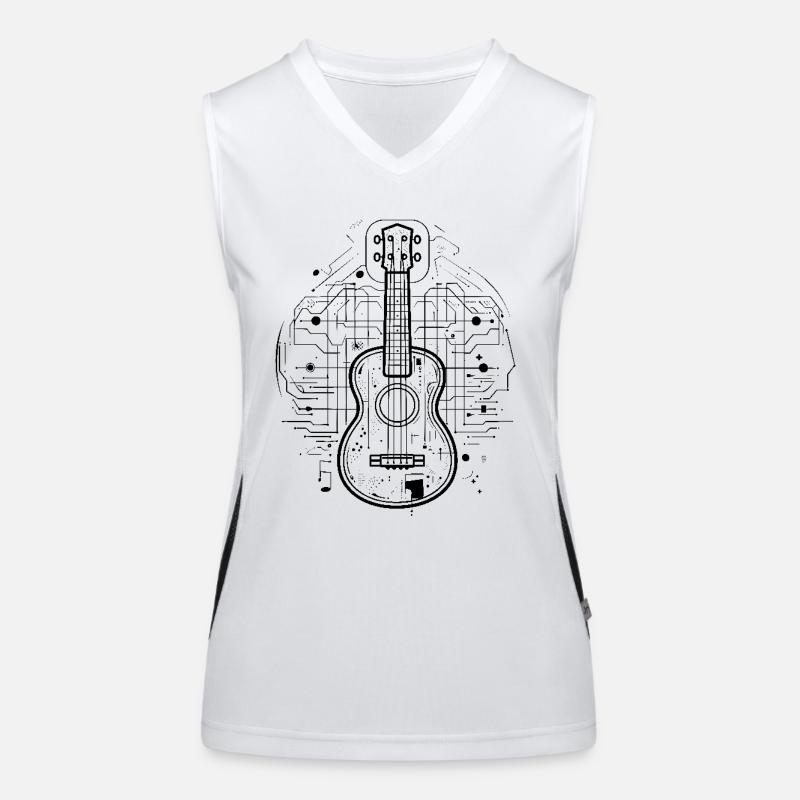 Ukulélé Débardeur respirant contrasté Femme