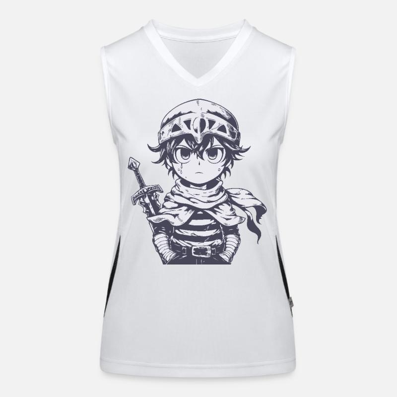 Kleiner Waldritter mit Schwert Funktionelles Kontrast-Tank Top für Frauen