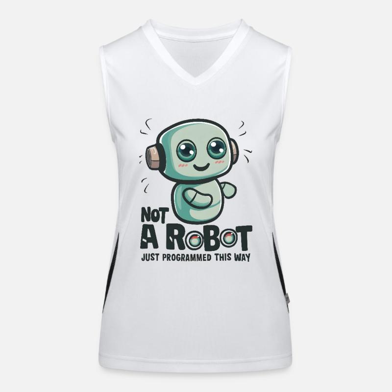 Pas un robot, juste programmé de cette façon Débardeur respirant contrasté Femme
