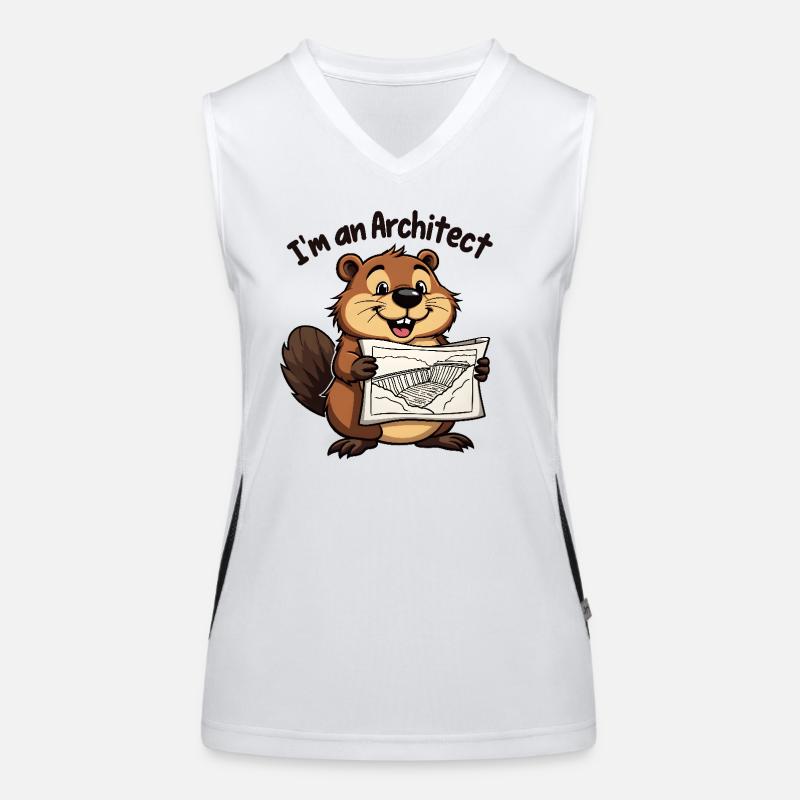 Biber Architecte – Constructeur de barrages Débardeur respirant contrasté Femme