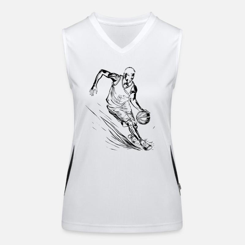 Basketteur Débardeur respirant contrasté Femme