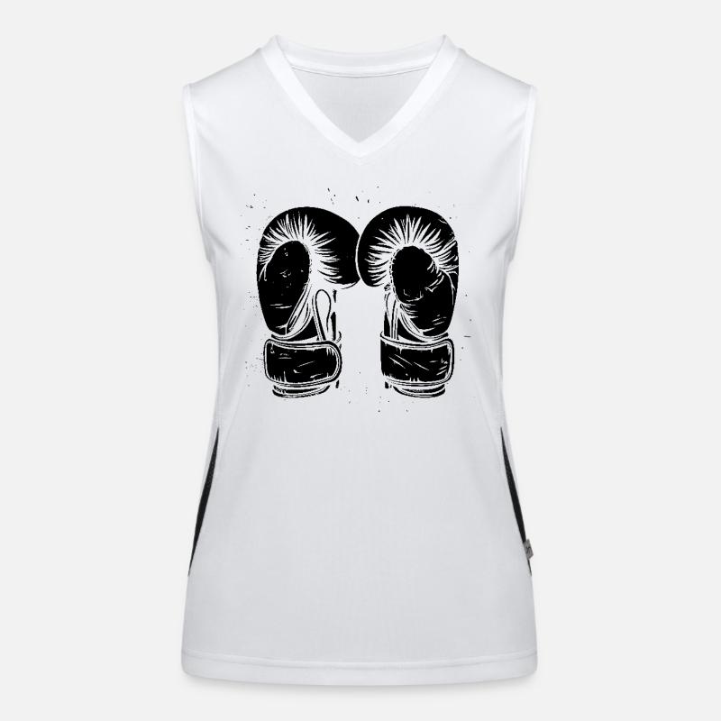 Dessin de gants de boxe Débardeur respirant contrasté Femme