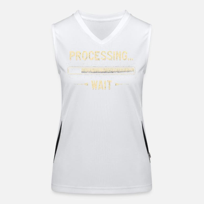 Processing... Please Wait Funktionelles Kontrast-Tank Top für Frauen
