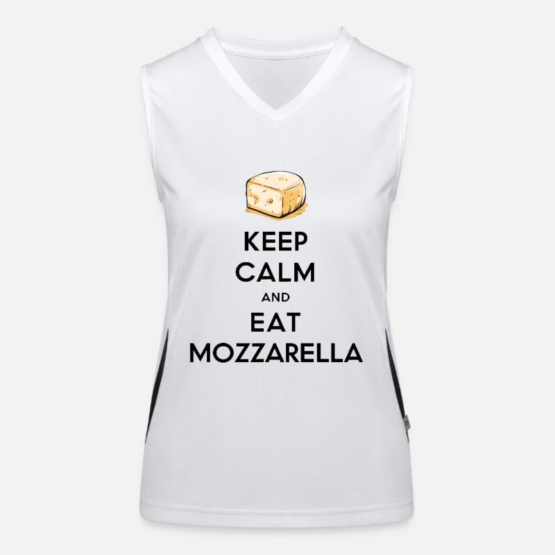 Keep Calm and Eat Mozzarella Women's Functional Contrast Tank Top
