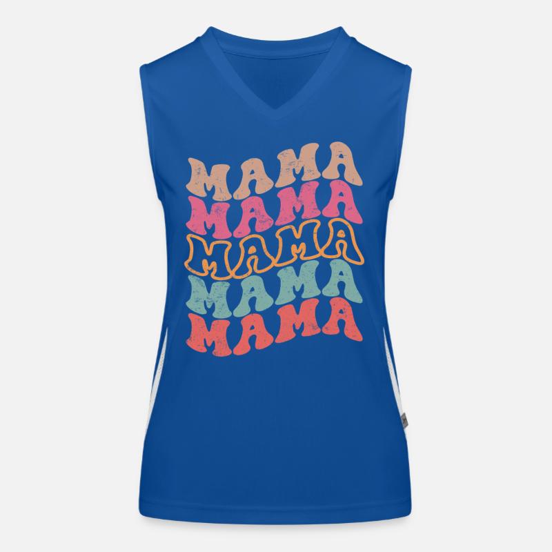 Retro Groovy Mama Textmuster Funktionelles Kontrast-Tank Top für Frauen