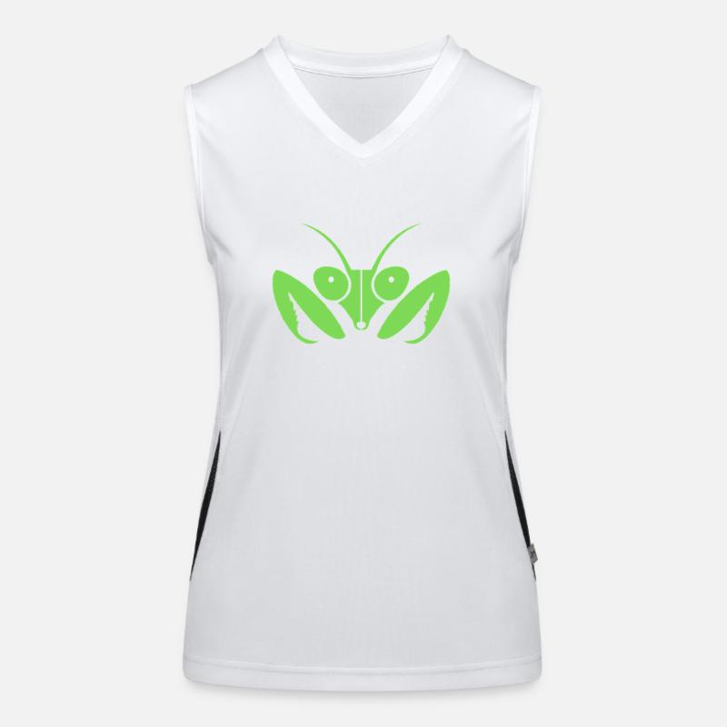 Fascinating praying mantis Women's Functional Contrast Tank Top
