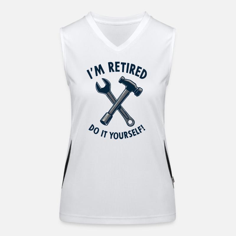Je suis à la retraite, faites-le vous-même ! Débardeur respirant contrasté Femme