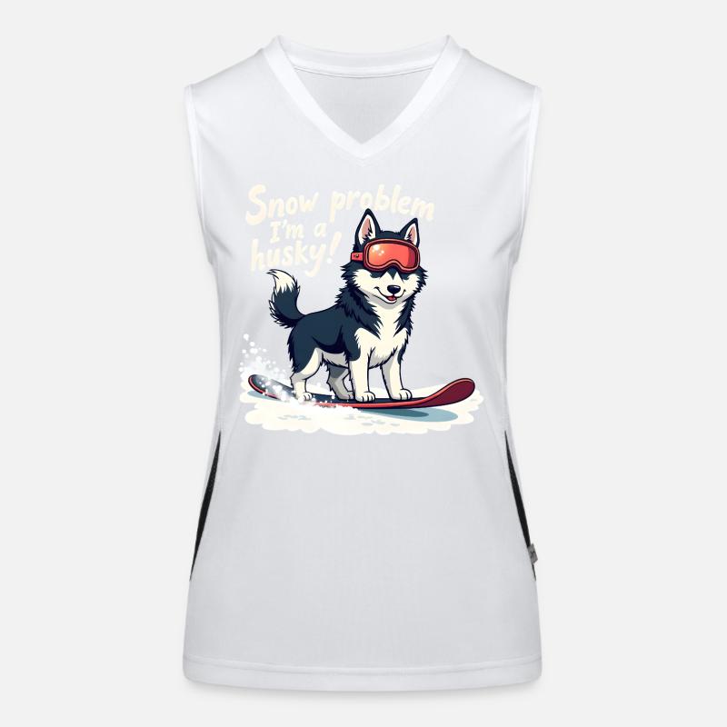 No problem, I'm a husky! Women's Functional Contrast Tank Top