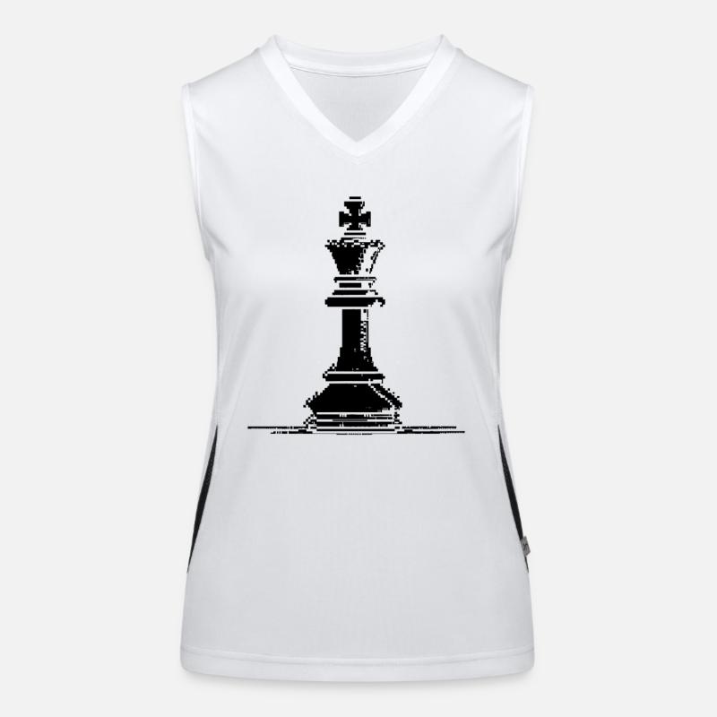 Chess piece pixel graphic Women's Functional Contrast Tank Top