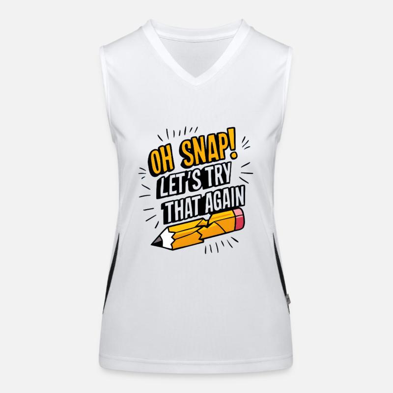 Oh Snap! Let’s Try That Again Funktionelles Kontrast-Tank Top für Frauen