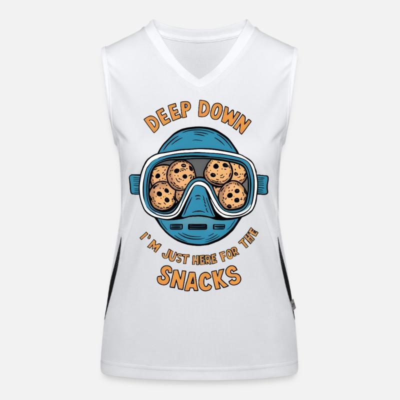 I Dive Deep for Snacks Women's Functional Contrast Tank Top