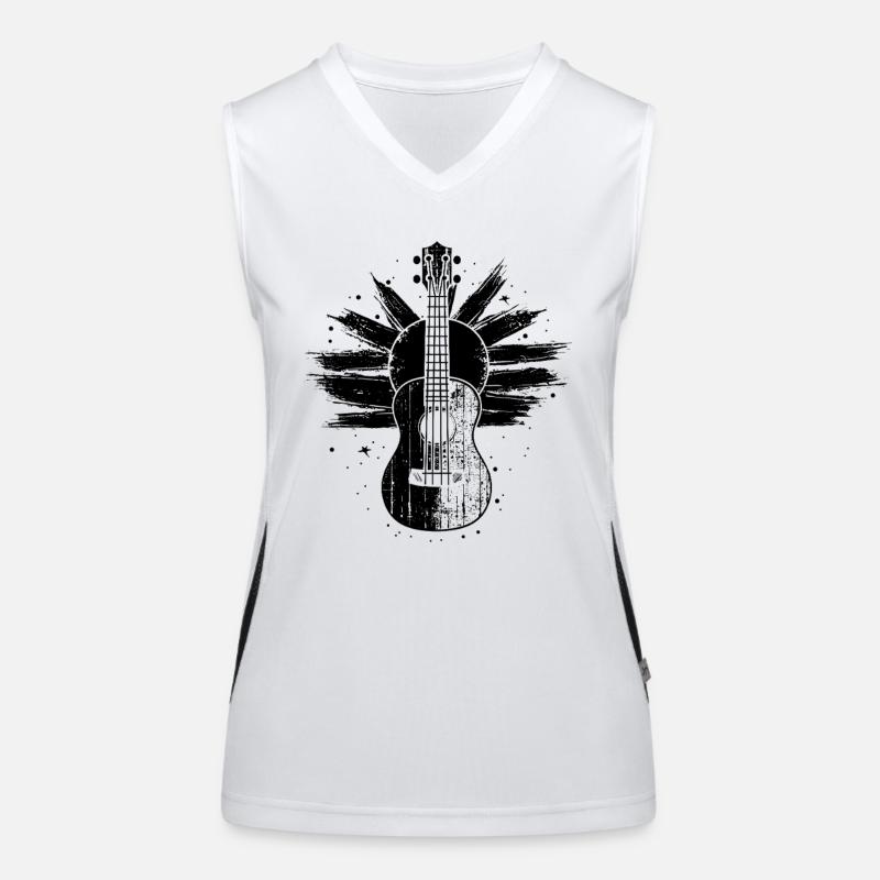 Ukulele Drawing Women's Functional Contrast Tank Top