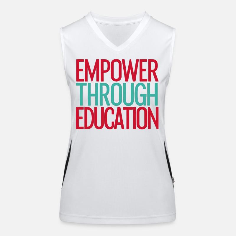 Empower Through Education Funktionelles Kontrast-Tank Top für Frauen