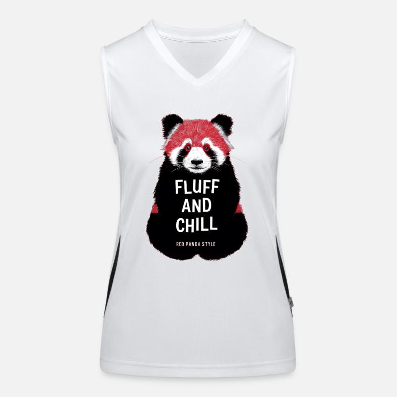 Fluff and Chill – Style panda roux Débardeur respirant contrasté Femme