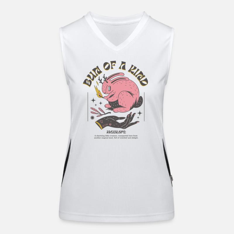 Zauberhafter Jackalope – Magischer Hase Funktionelles Kontrast-Tank Top für Frauen