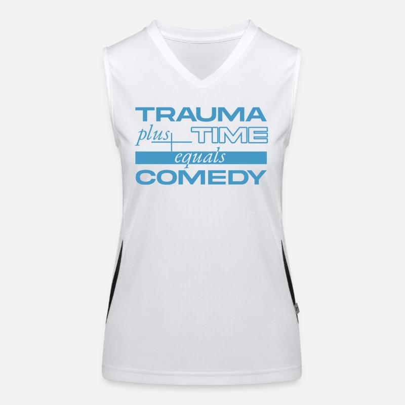 Traumatisme + Temps = Comédie Débardeur respirant contrasté Femme