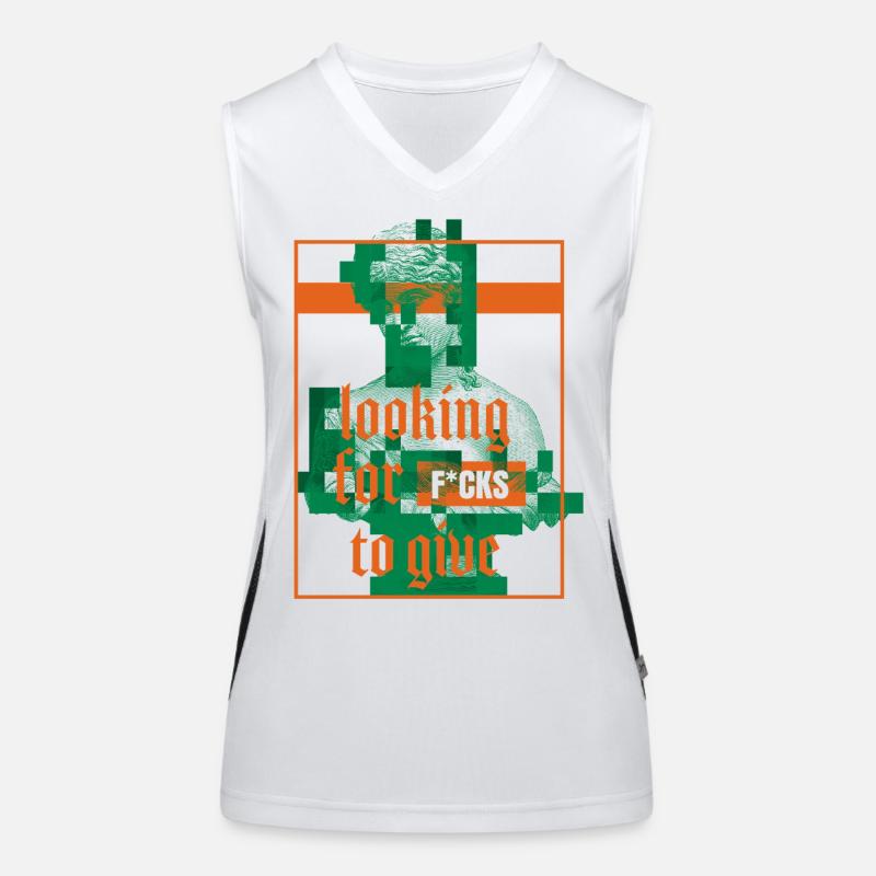 Statue mit Attitüde Statement Design Funktionelles Kontrast-Tank Top für Frauen