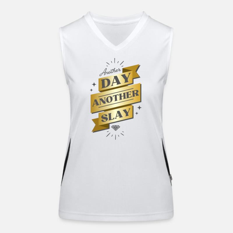 Another Day Another Slay Banner Women's Functional Contrast Tank Top