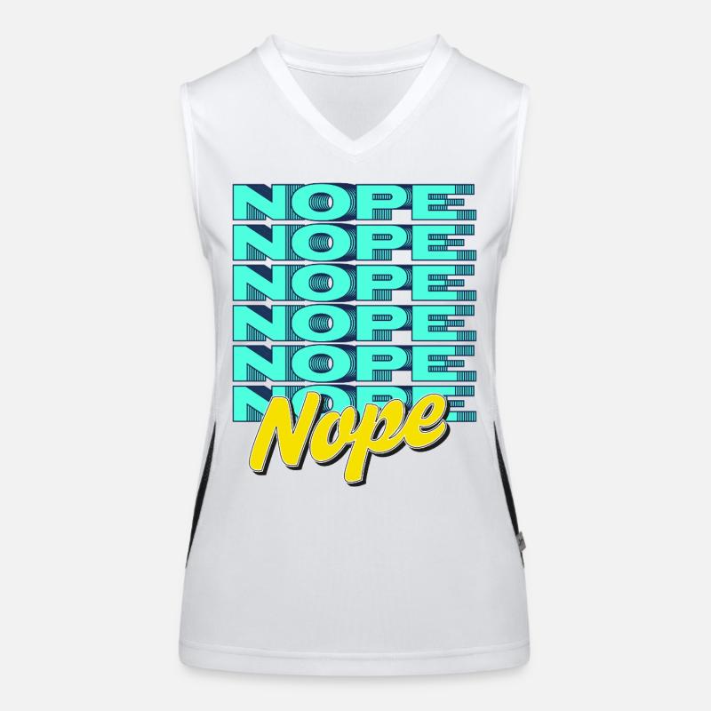 NOPE – Déclaration audacieuse et impertinente Débardeur respirant contrasté Femme