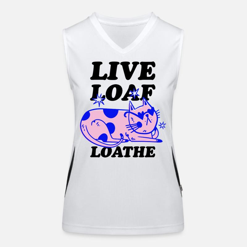 Chill Cat – Lässige Retro-Katze Funktionelles Kontrast-Tank Top für Frauen