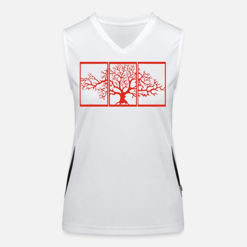 Nature view (red) Women's Functional Contrast Tank Top