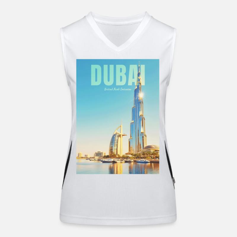 Dubai Skyline – Desert Metropolis Women's Functional Contrast Tank Top