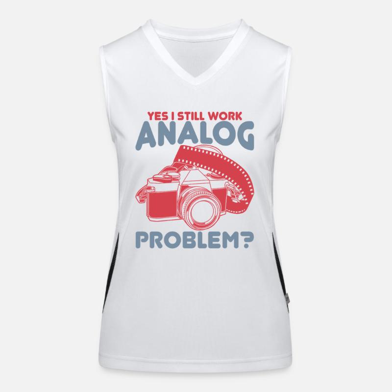 Yes I Still Work Analog, Problem Funktionelles Kontrast-Tank Top für Frauen