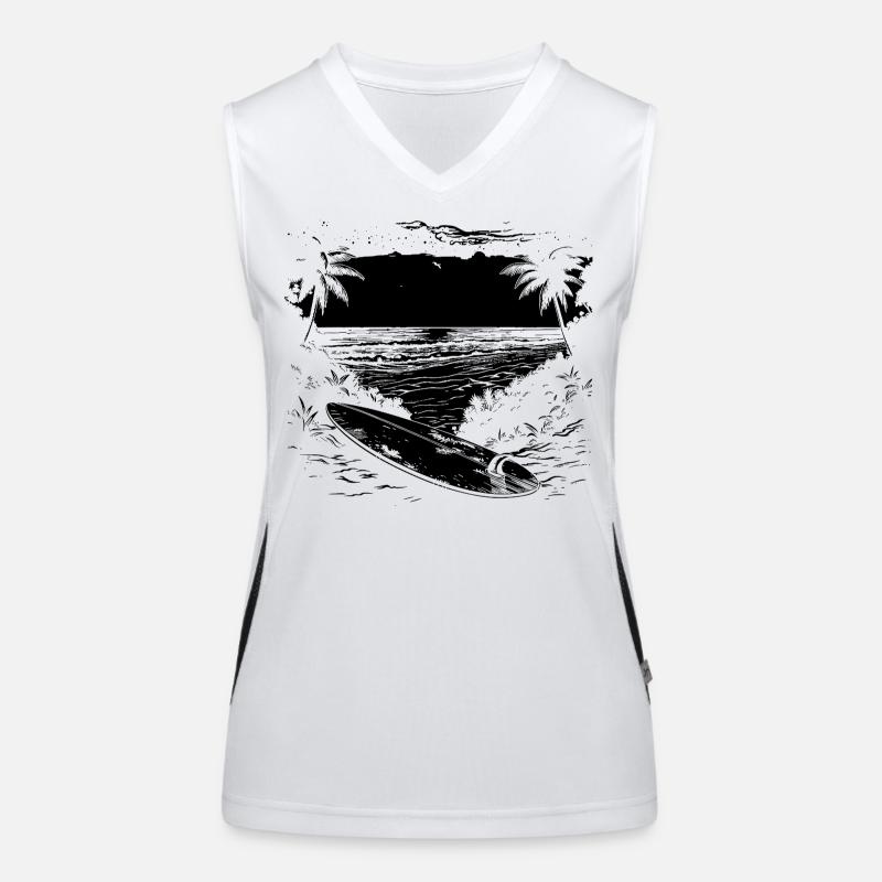 Graphismes de surf Débardeur respirant contrasté Femme