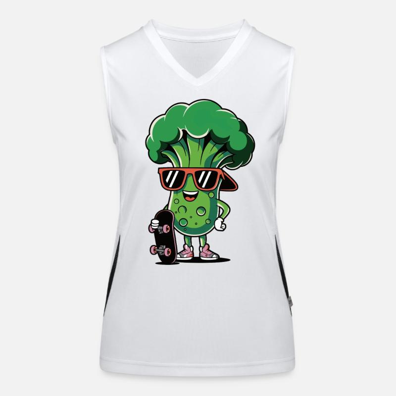 Cool Brocoli Skater Fun Débardeur respirant contrasté Femme
