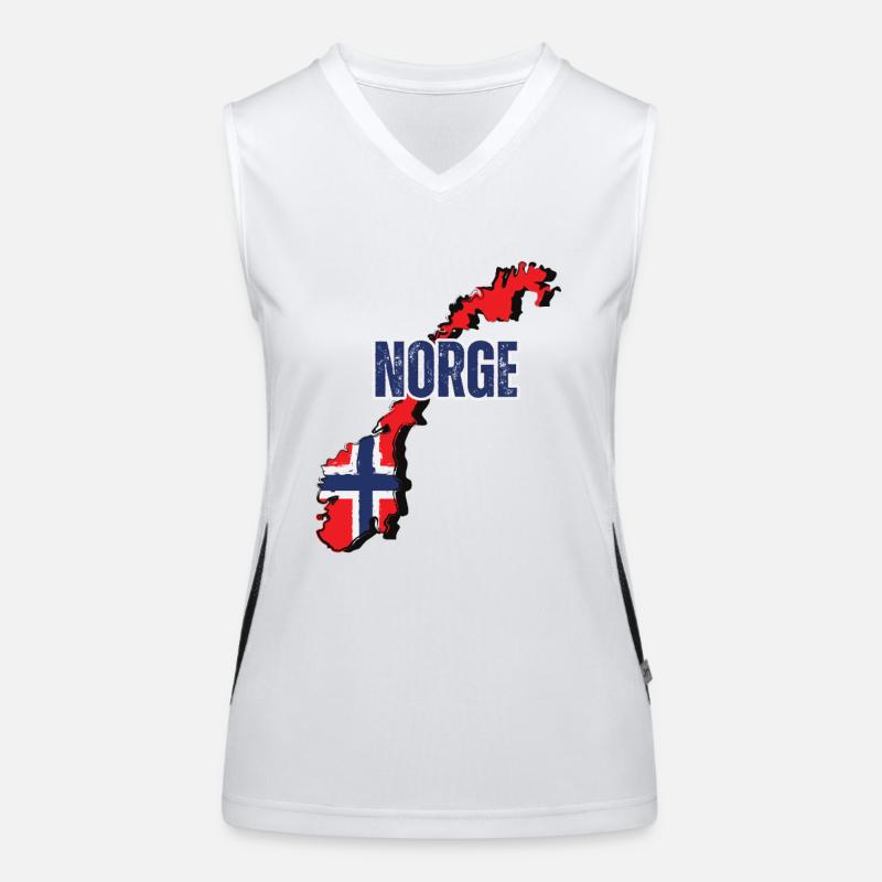 Norwegian flag, Norwegian pride Women's Functional Contrast Tank Top