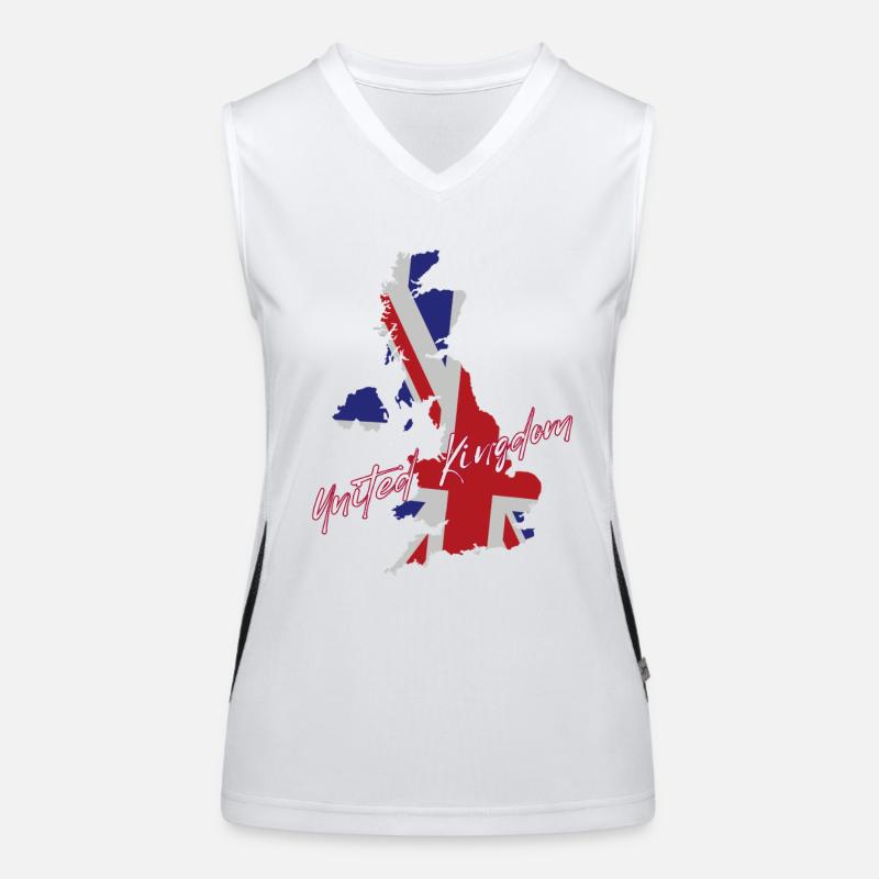 Fierté britannique, drapeau du Royaume-Uni Débardeur respirant contrasté Femme
