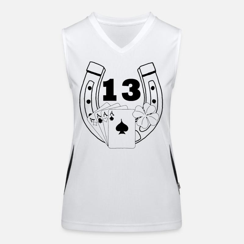 Luck (Black) Women's Functional Contrast Tank Top