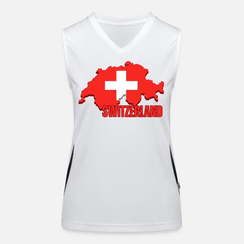 Fierté suisse, drapeau de la Suisse Débardeur respirant contrasté Femme