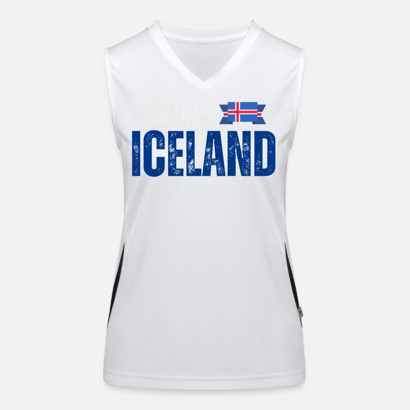 Made in Island, isländischer Stolz Funktionelles Kontrast-Tank Top für Frauen