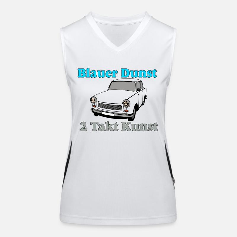  Trabi DDR, Blauer Dunst (25) Funktionelles Kontrast-Tank Top für Frauen