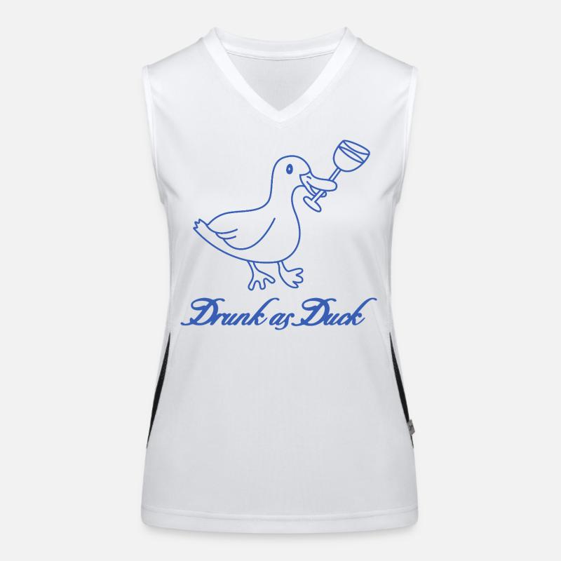 Drunk as Duck - Jeu de mots à boire amusant Débardeur respirant contrasté Femme