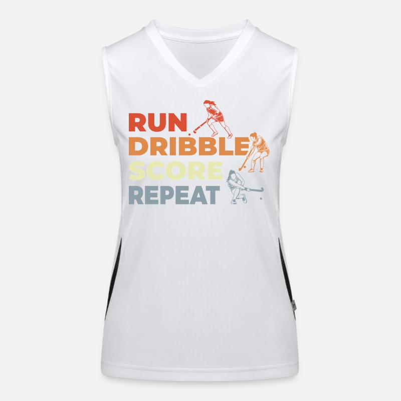 Run, dribble, score, repeat Women's Functional Contrast Tank Top